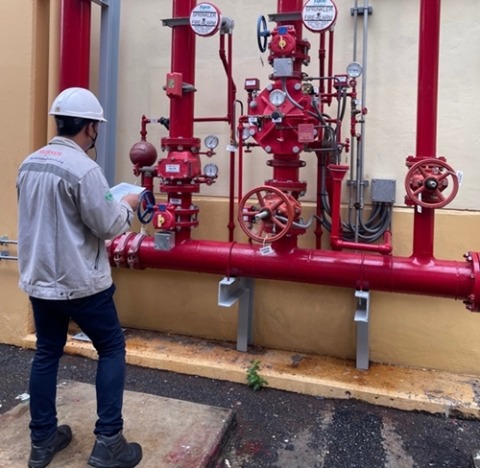 ติดตั้งปั้มน้ำดับเพลิงและระบบตู้คอนโทร